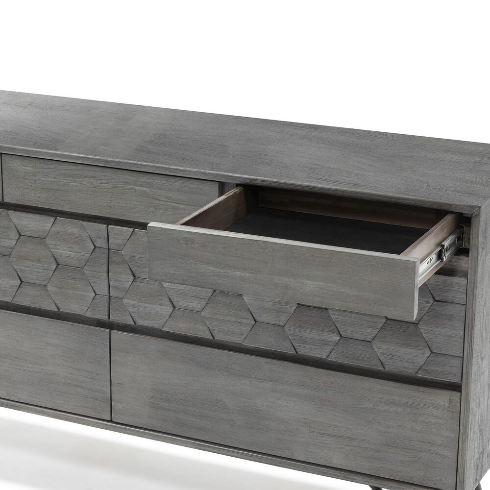 Blue River Makena 6 Drawer Dresser in Gray Acacia Wood, , large