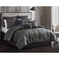 Hallmart Collectibles Dexton 9-Piece Queen Comforter Set in Tan and Black, , large