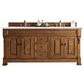 James Martin Vanities Brookfield 72" Double Bathroom Vanity in Country Oak with 3 cm Ethereal Noctis Quartz Top and Rectangle Sinks, , large