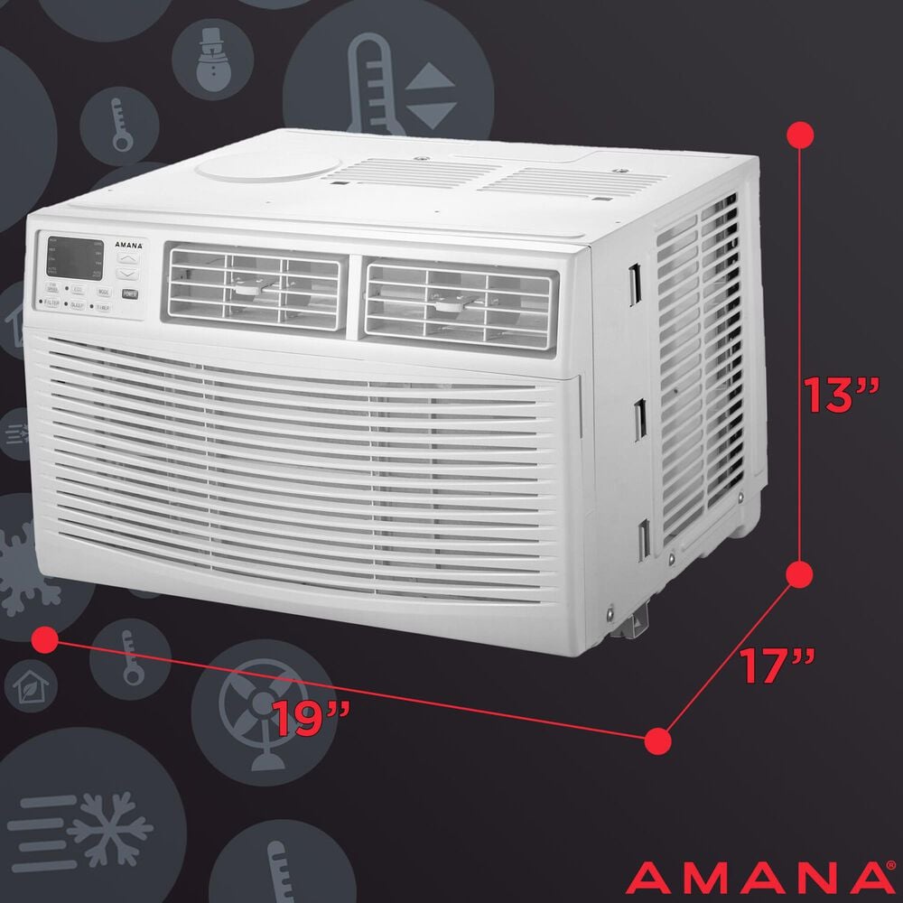 Almo Distributing 8,000 BTU 115V Window-Mounted Air Conditioner with Remote Control, , large