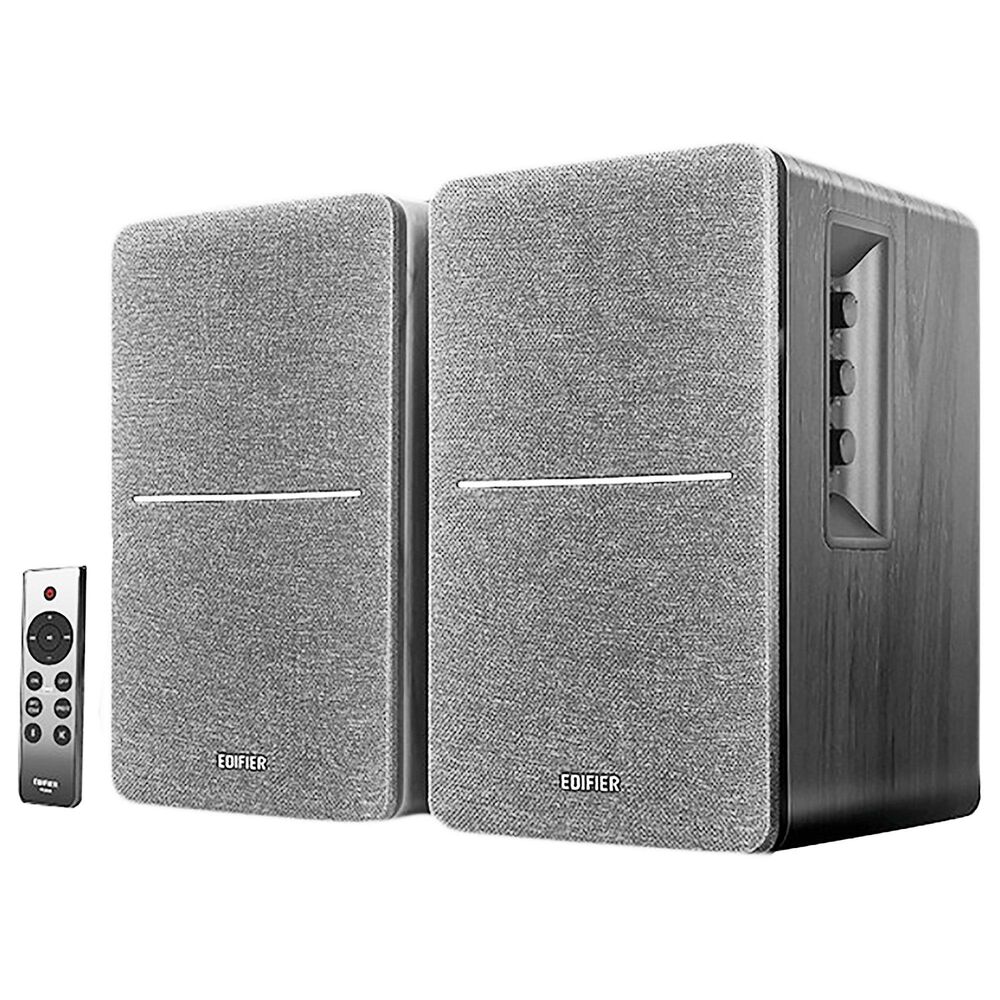 Edifier Powerful Bluetooth Bookshelf Speaker Pair in Black, , large
