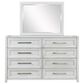 Sasha Lee 8-Drawer Dresser and Mirror in Brushed White, , large