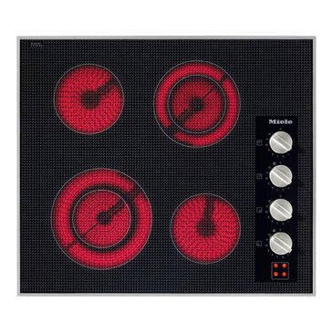 Miele 24" Electric Cooktop Stainless Steel Frame and Knobs, , large