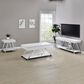 Steve Silver Furniture Zena End Table in White and Chrome, , large