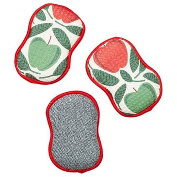 Once Again Home Happy Apple Re: Usable Sponges in Cream (Set of 3), , large
