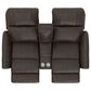 Catnapper Fredda Power Reclining Console Loveseat with Power Headrests in Coffee, , large