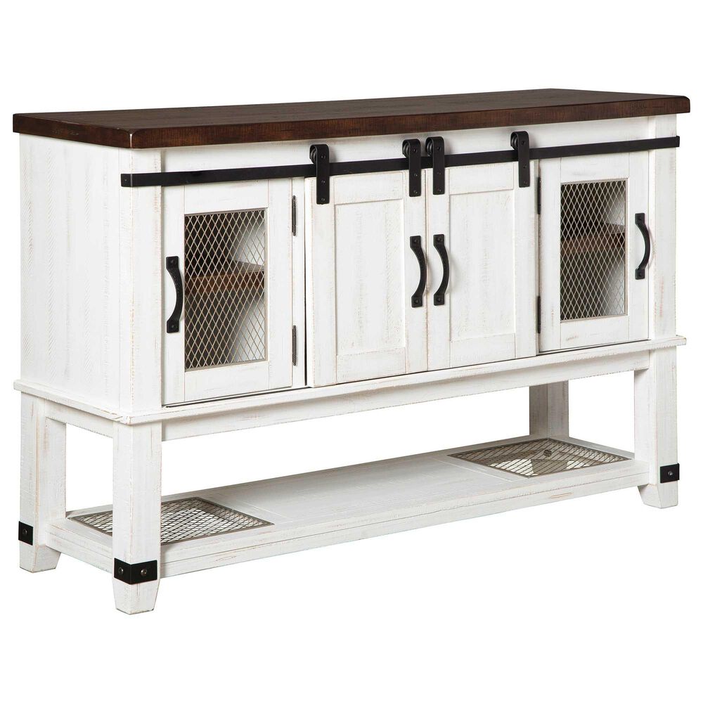 Ashley Valebeck Dining Room Server in White/Brown, , large