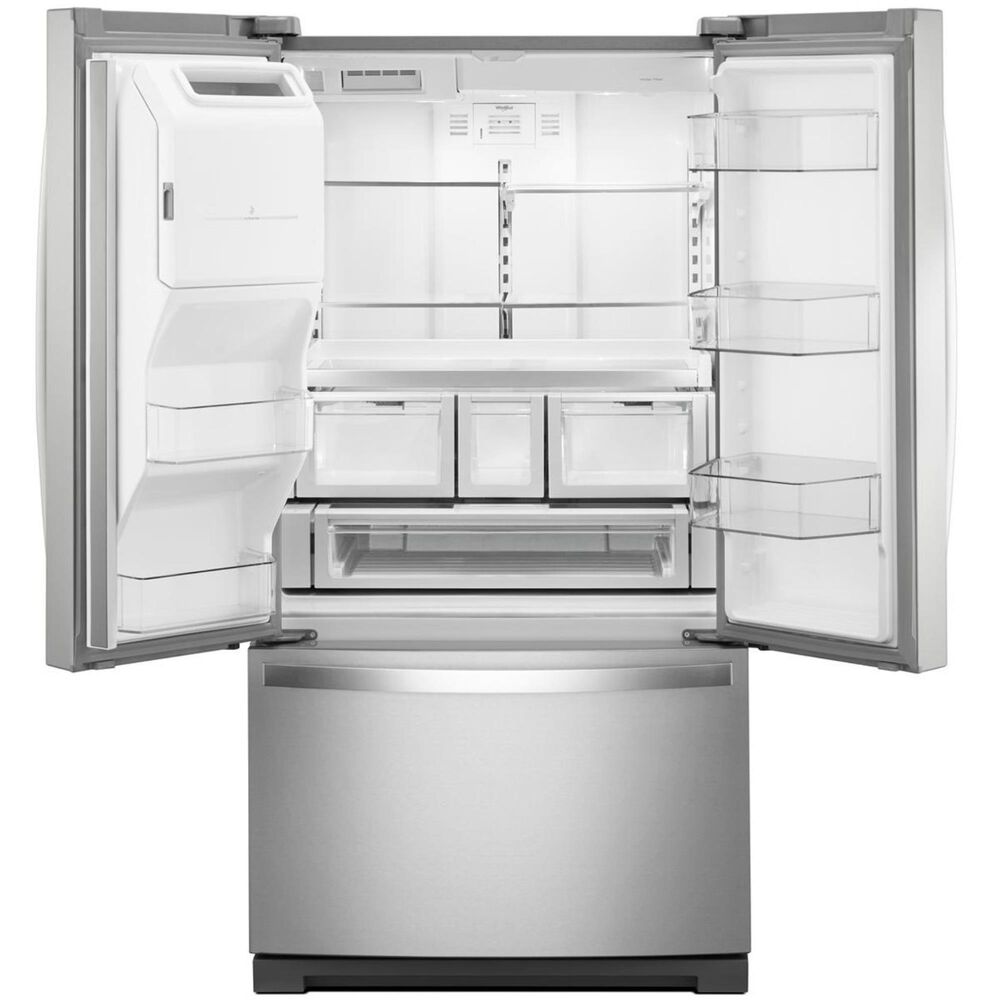Whirlpool 27 Cu. Ft. 36&quot; Wide French Door Refrigerator in Fingerprint Resistant Stainless Steel  with Dual Icemaker, , large