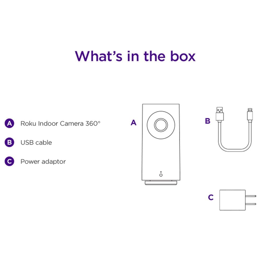Roku Smart Home Indoor Camera 360 in White, , large