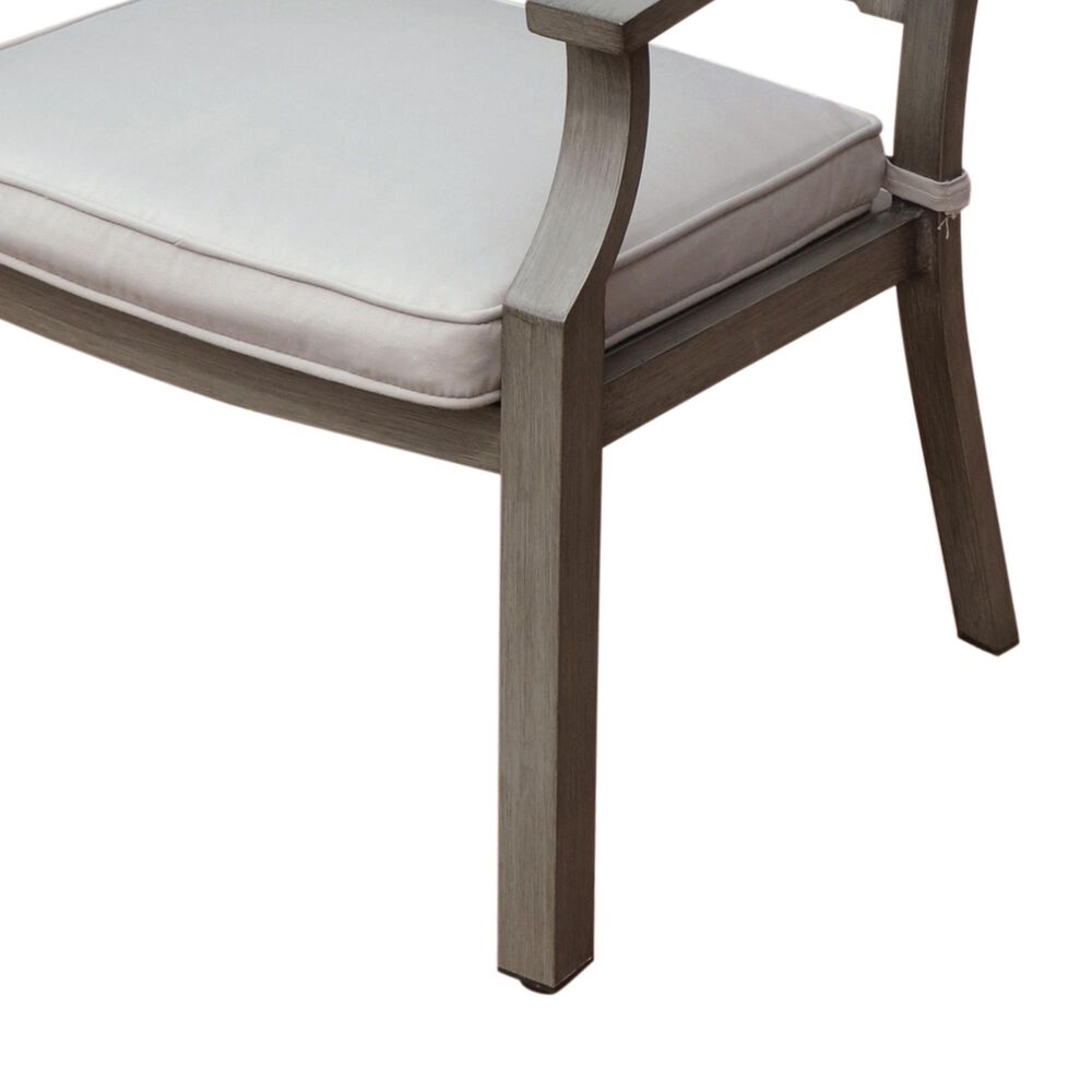Hearth and Haven Outdoor Aluminum Dining Chair with Cushion in Gray (Set of 2), , large