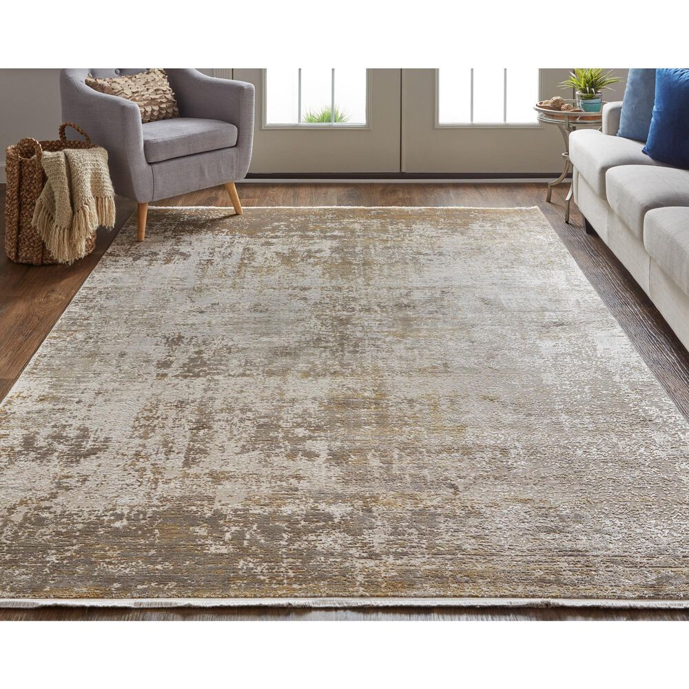 Feizy Cadiz 7&#39;9&quot; x 11&#39; Beige Area Rug, , large