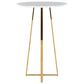 LumiSource Cosmo Bar Table in Gold Metal and White Wood, , large