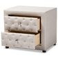 Baxton Studio Lepine 2-Drawer Nightstand in Light Beige, , large
