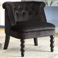 Baxton Studio Flax Accent Chair in Black, , large
