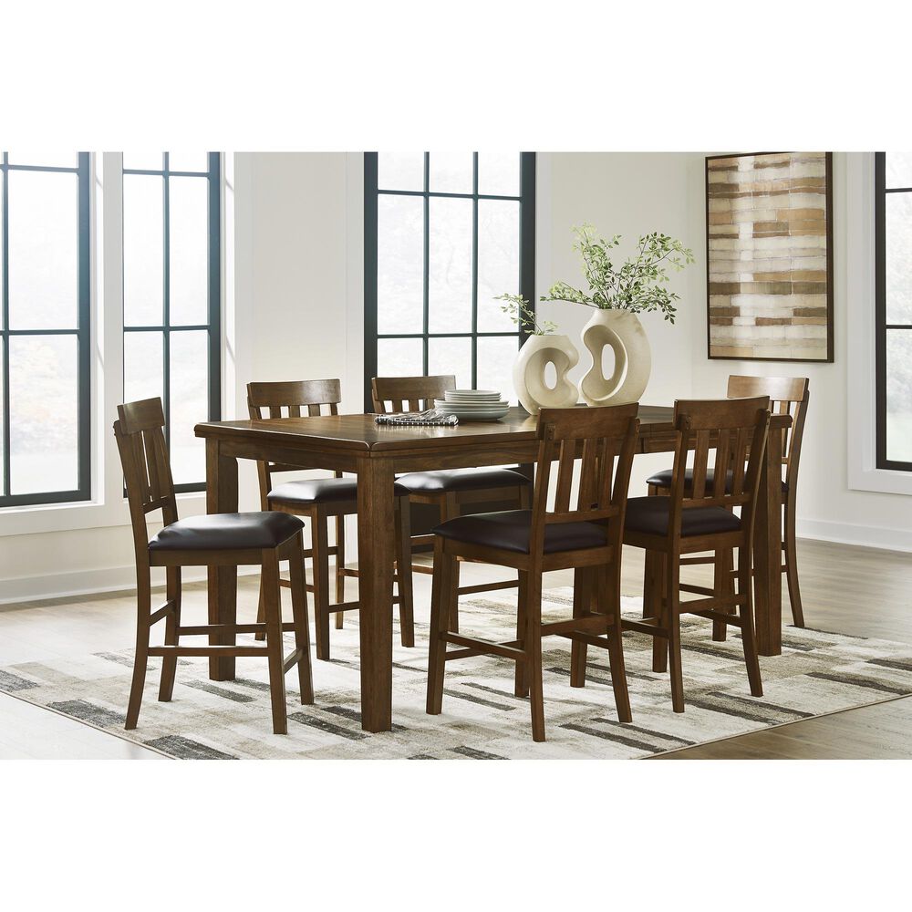 Ashley Ralene Counter Height Table in Burnished Dark Brown - Table Only, , large