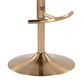 LumiSource Grotto Swivel Barstool with White Faux Leather Upholstery in Gold and Light Grey (Set of 2), , large