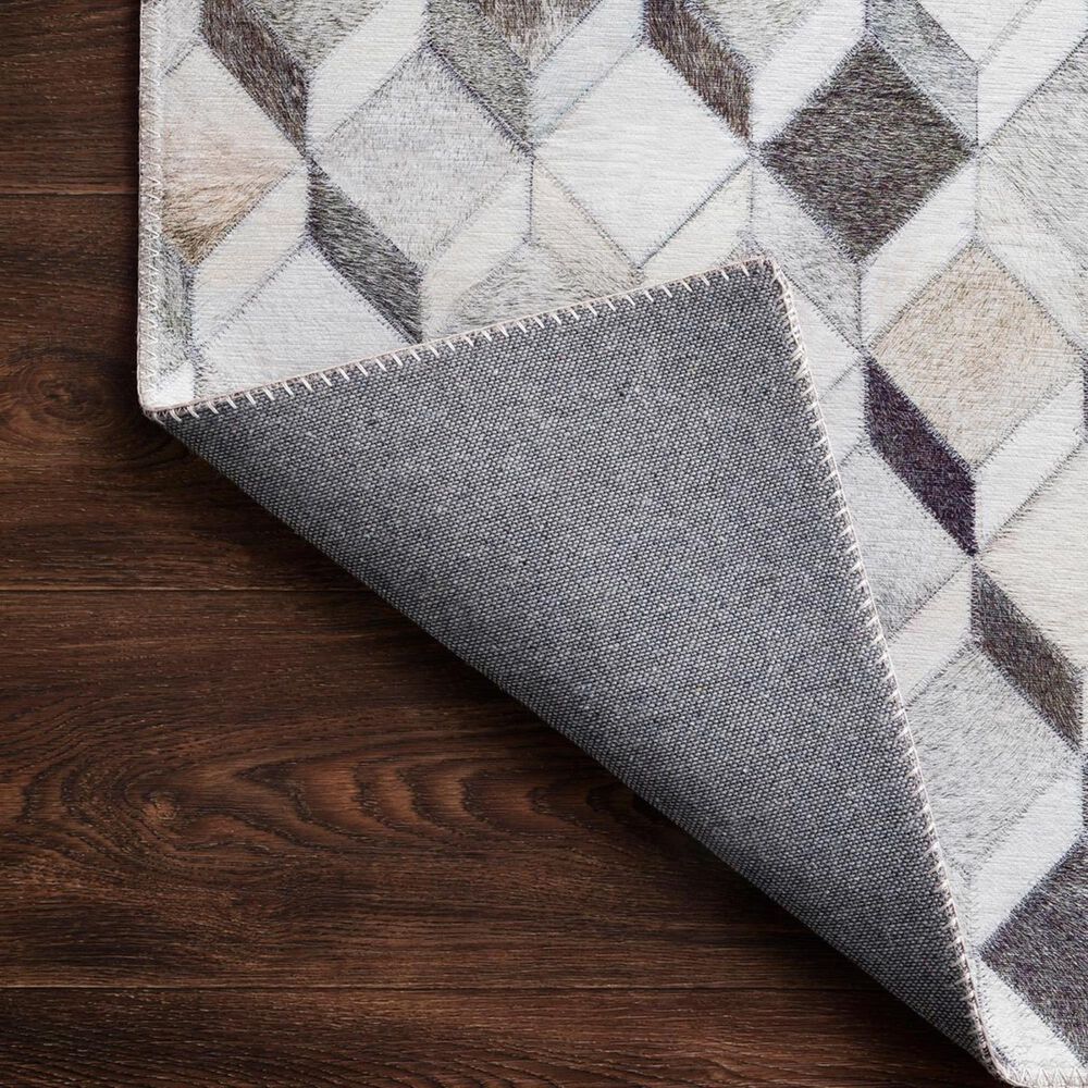 Loloi II Maddox MAD-02 2&#39;6&quot; x 7&#39;6&quot; Grey and Mocha Runner, , large