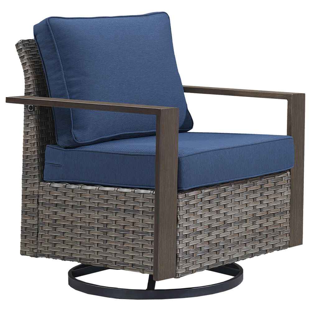 Sunwell Garden 4-Piece Patio Fire Pit Set in Navy, , large