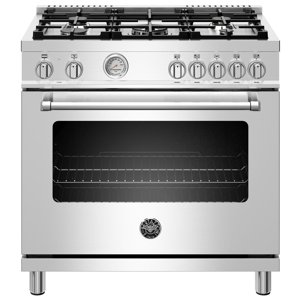 Bertazzoni Master 36" Dual Fuel Range in Stainless Steel, , large
