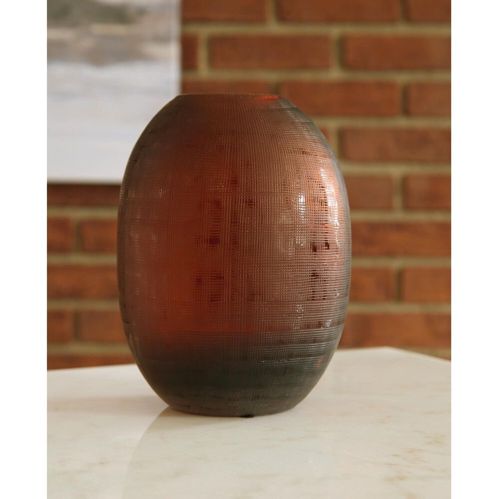 Ashley Embersen 7.75&quot; 2-Piece Vase Set in Amber, , large