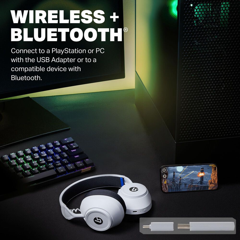 PowerA LucidSound LS500P Wireless Gaming Headset in White, , large