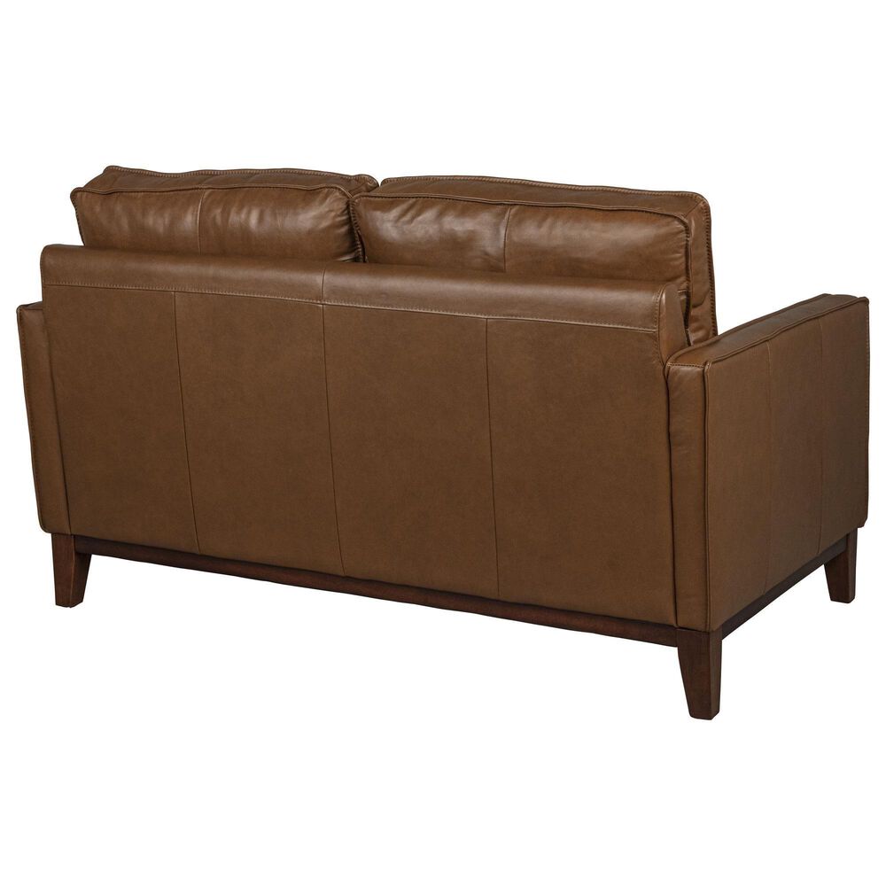 Italiano Furniture Weston Stationary Leather Sofa and Loveseat Set in Highland Brown, , large