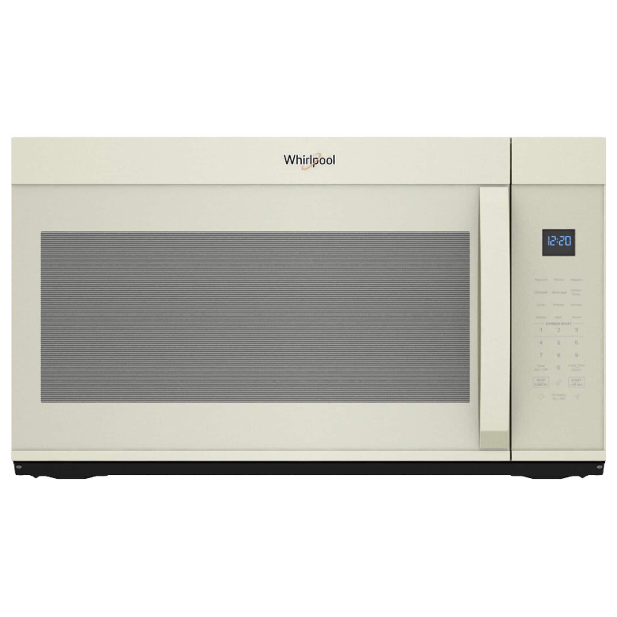 Whirlpool over the range microwave bisque sales