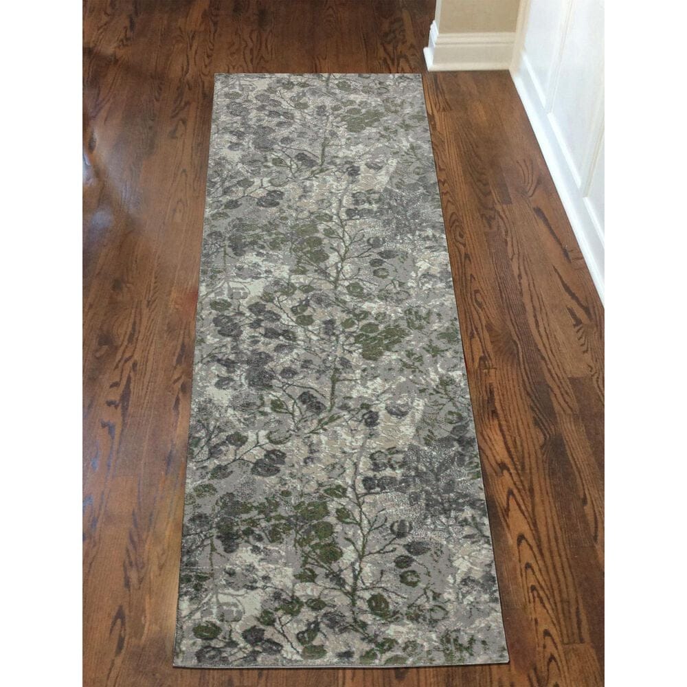 Radici USA Livigno Floral 2&#39;2&quot; x 7&#39;7&quot; Green Area Rug, , large