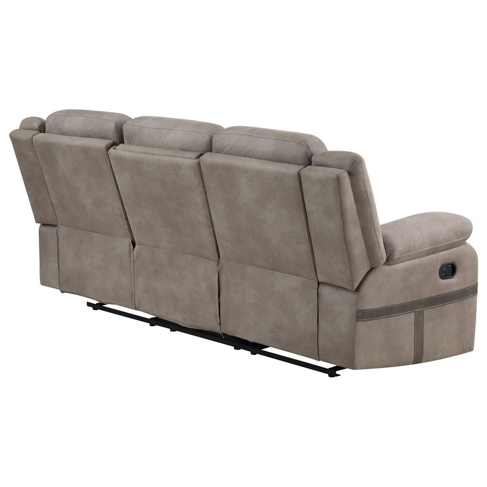 Steve Silver Abilene Manual Reclining Sofa with Drop-Down Console in Tan, , large