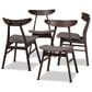Baxton Studio Britte Side Chair with Dark Grey Cushion in Dark Oak Brown (Set of 4), , large