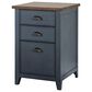 Wycliff Bay Fairmont 3-Piece Half Pedestal Desk with Bookcase and File Cabinet Set in Dusty Blue and Natural, , large