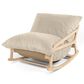 Jaxx Saxx Lush Velvet Bean Bag Rocking Chair in Ivory, , large