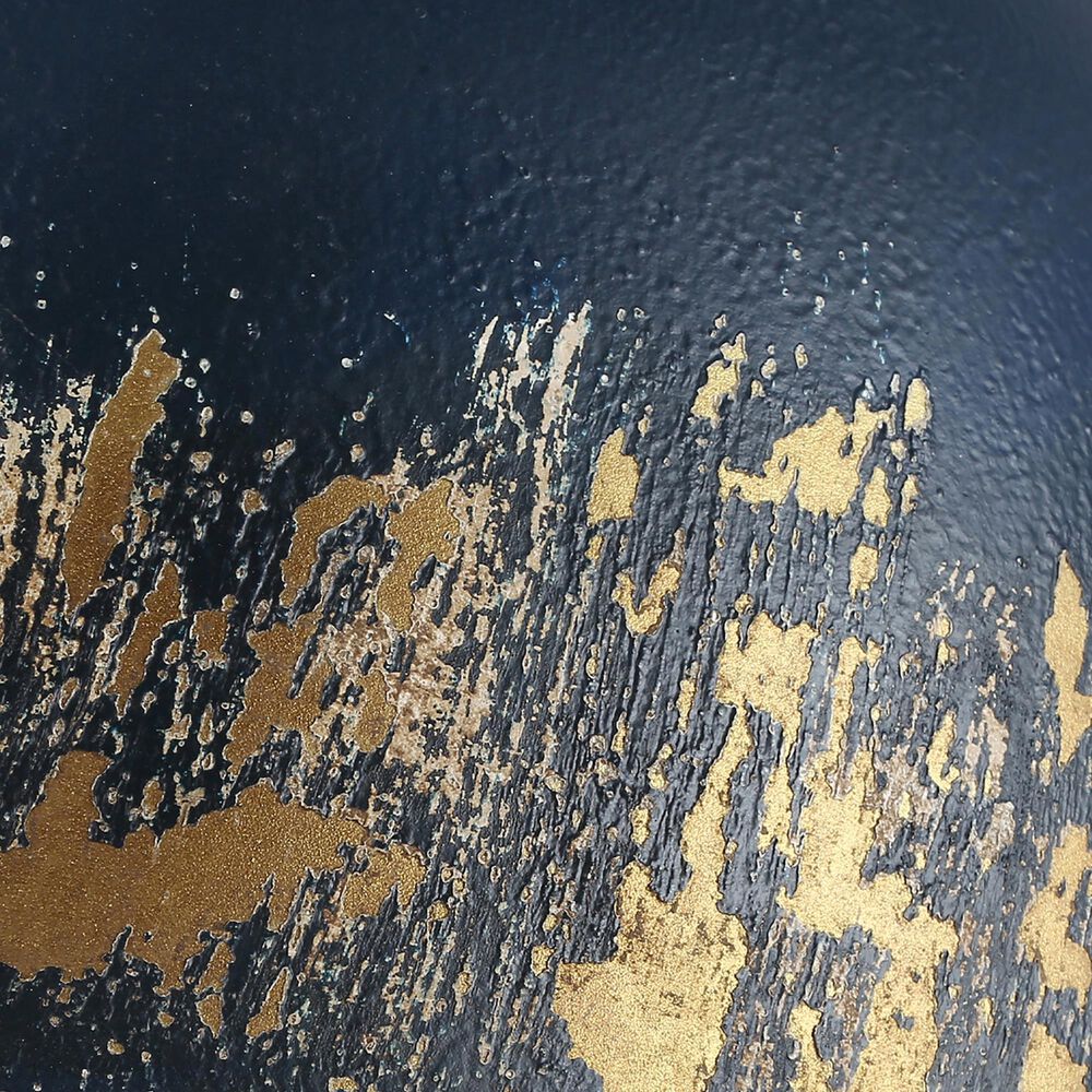 Golden Lighting Alison 1-Light Pendant with Antique Matte Navy Shade in Vintage Gold, , large