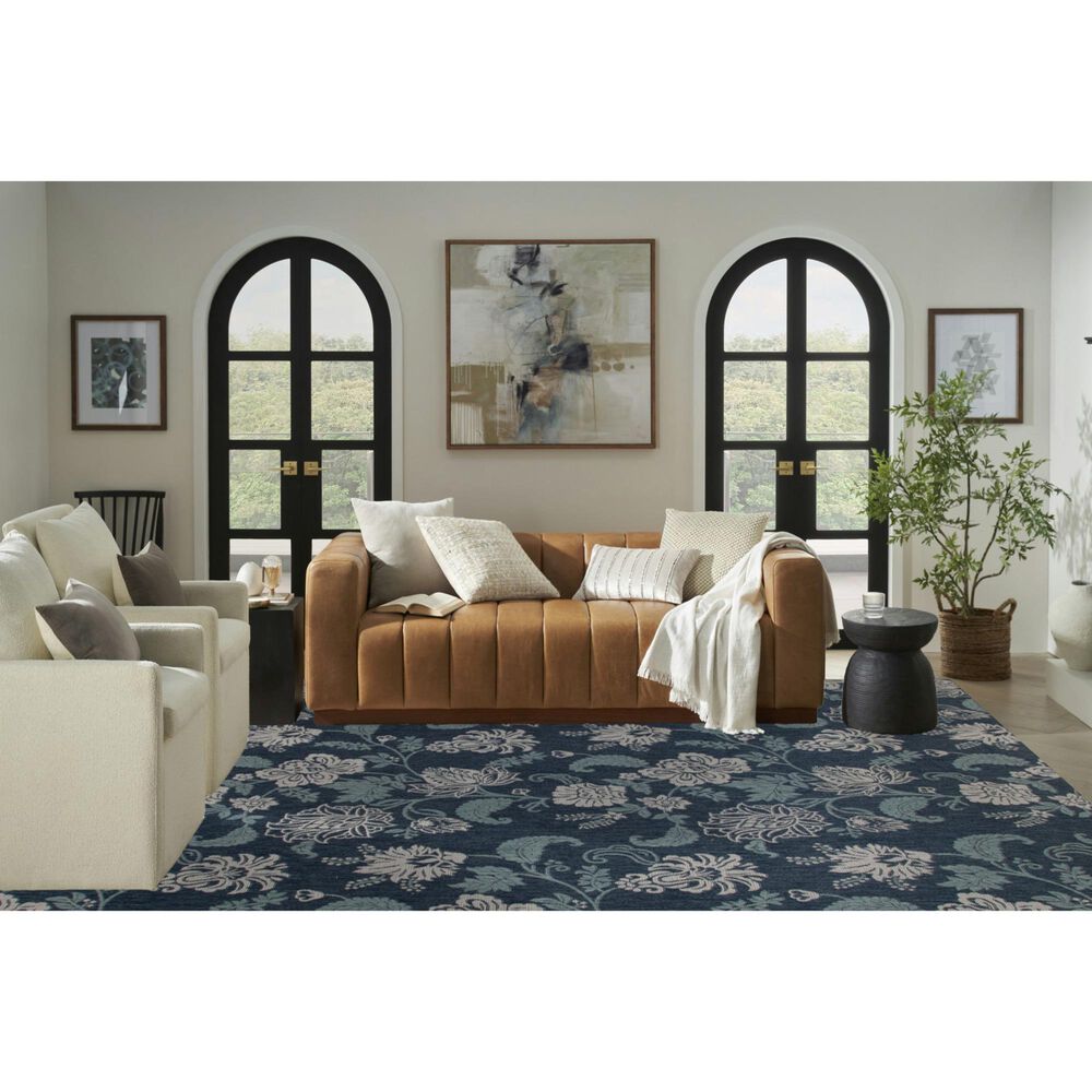 Nourison Garden Oasis GOA03 Navy 9&#39; x 12&#39; Indoor/Outdoor Area Rug, , large