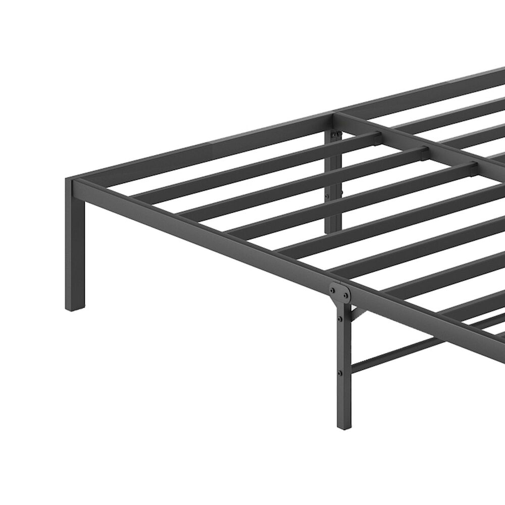 Hearth and Haven Full Metal Platform Bed Frame in Black, , large