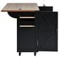 HOMLUX 55" Farmhouse Kitchen Island with Power Outlet in Black, , large