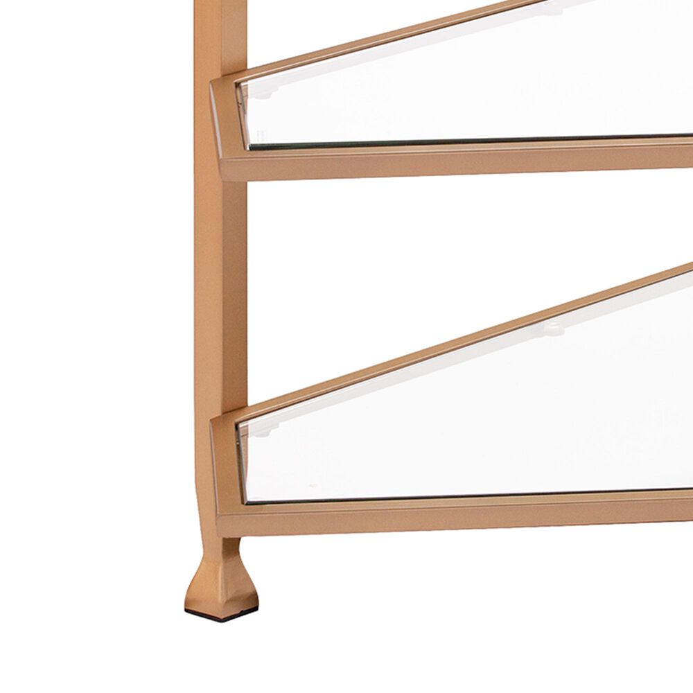 Southern Enterprises Jaymes Corner TV Stand in Soft Gold, , large