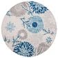 Safavieh Cabana CBN832F 6"7" Round Grey and Blue Indoor/Outdoor Area Performance Rug, , large