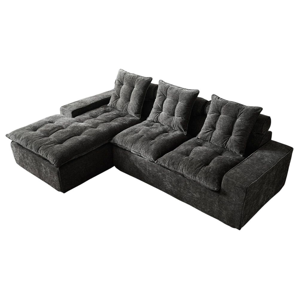 HOMLUX 2-Piece Left Facing Sectional with Chaise in Gray, , large