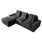 HOMLUX 2-Piece Left Facing Sectional with Chaise in Gray, , large