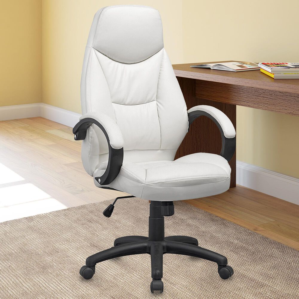 CorLiving Workspace Executive Office Chair in White, , large