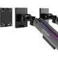 MSI Dual Monitor Mounting Arms in Matte Black and Painted Gray, , large