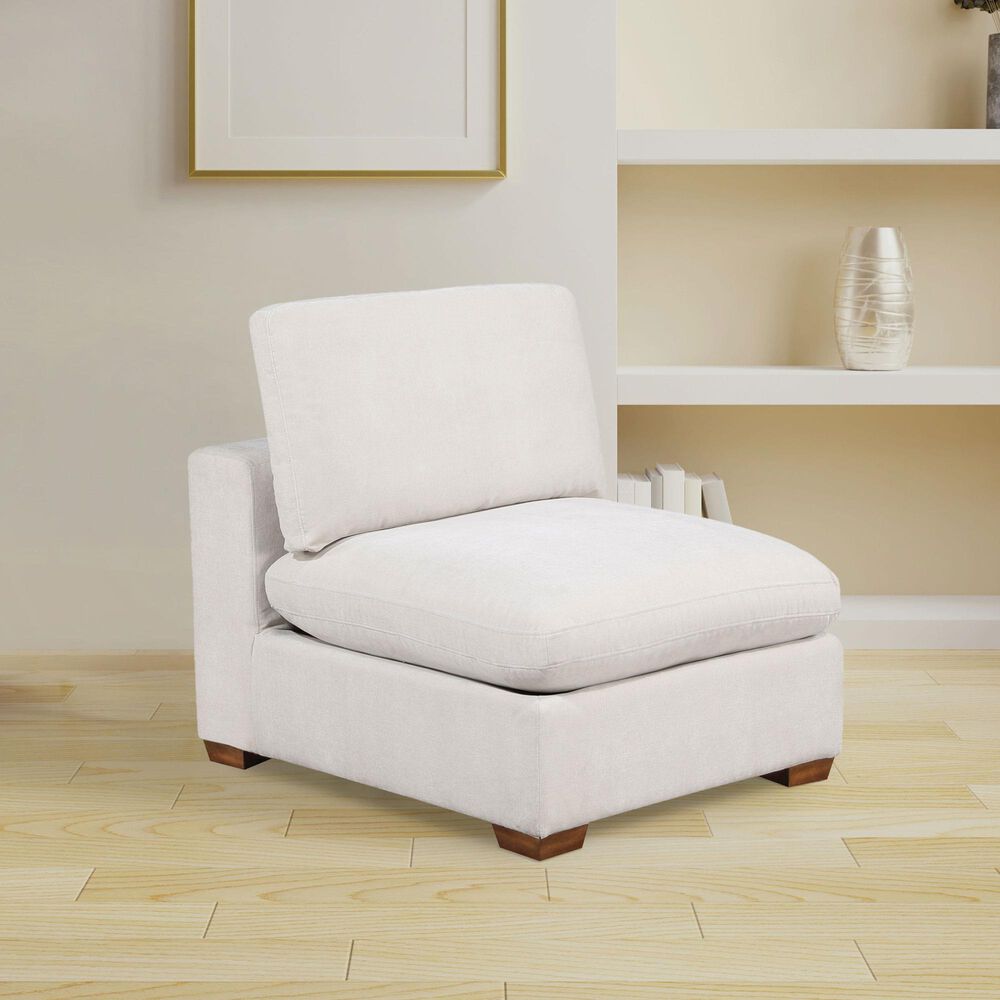 Coaster Lakeview Armless Chair in Ivory, , large