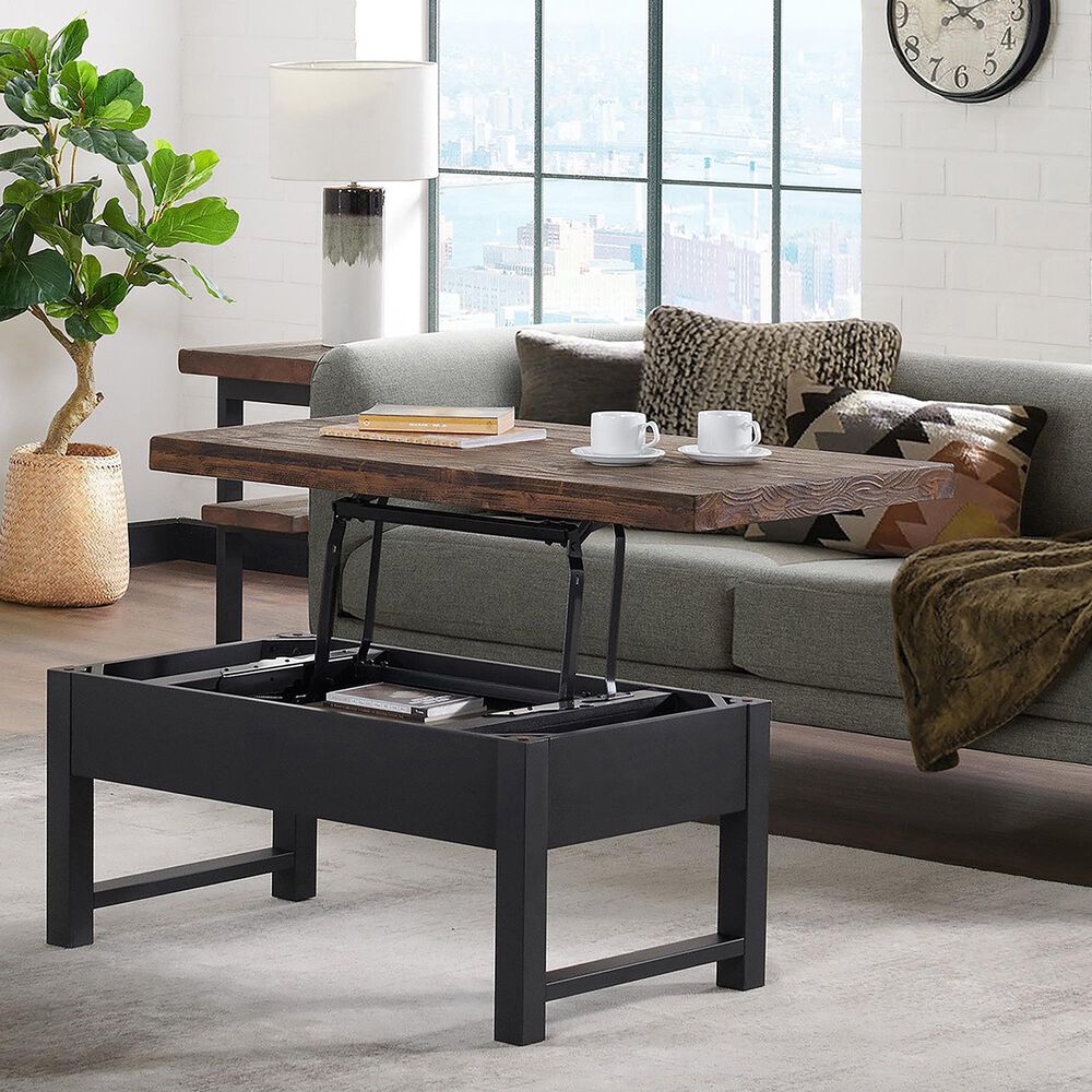 Timberlake Pomona Occasional Table Set in Black and Natural &#40;Set of 4&#41;, , large