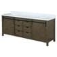 Lexora Home Marsyas 80" Double Bathroom Vanity in Rustic Brown with 2 cm White Cultured Marble Top and Rectangular Sinks, , large