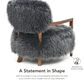 Furniture of America Lumir Long-Haired Accent Chair in Charcoal Gray, , large