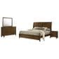 New Heritage Ballard 4 Piece Wood California King Panel Bedroom Set in Walnut, , large
