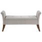 Pacific Landing Farrah Upholstered Rolled Arms Storage Bench Beige and Brown, , large