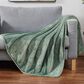 Pem America Cannon Solid Plush 60" x 80" Throw in Green, , large
