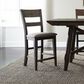 Belle Furnishings Double Bridge Counter Height Chair in Dark Brown (Set of 2), , large